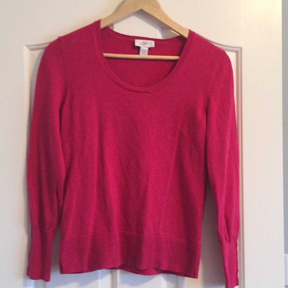 Pink sweater from The Loft